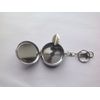 Pocket Metal Silver Portable Cigarette Ashtray Keychain Key Ring Keyring Round