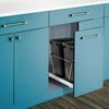 Double Pullout Trash Can for Under Kitchen Cabinet 35 Quart Garbage Recyling Bin