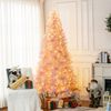 7.5' Prelit Christmas Tree  Artificial Xmas Tree Metal Stand Pink