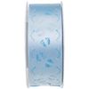 Präsent 1-Piece 40 mm - 20 m Baby Feet Double Face Satin Decor Ribbon, Light Blue
