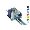 Keystone Hutschienenhalter / DIN Rail bracket (35mm), Typ Dual (Rot)