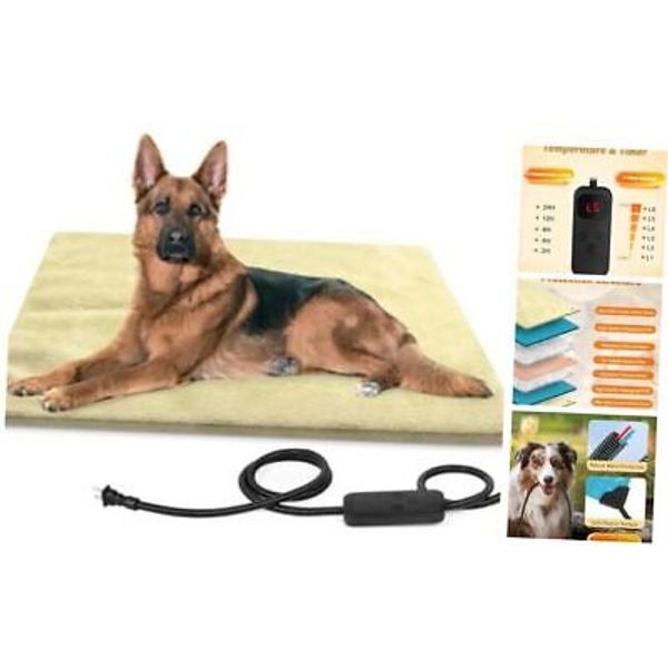 Pet Heating Pad for Dog & Cat, Adjustable 6 48.0"L x 28.0"W x 1.0"Th