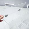 12 X 8 X 8.8" Clear Acrylic Bin Candy Bin Dispenser Two-Chamber Storage