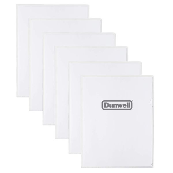 Dunwell Clear Plastic File Folder Sleeves, 12 Pack, 8.5x11 Letter Size, Acid-Free Poly Plastic