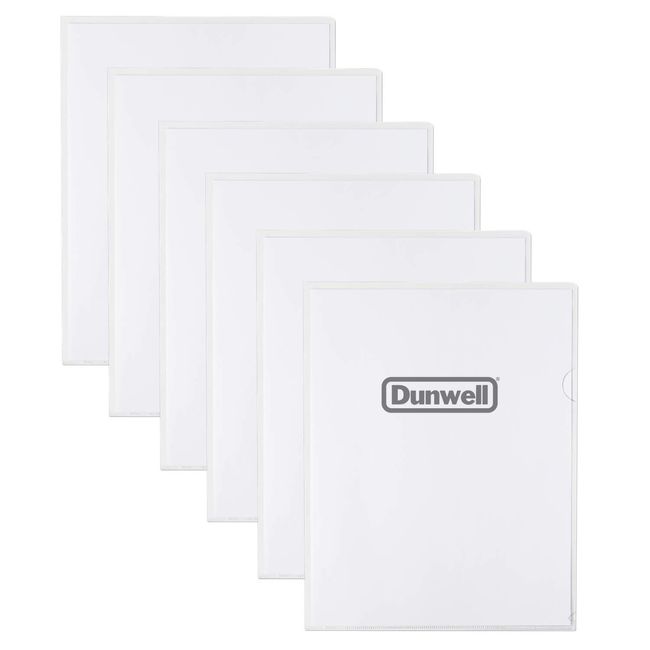 Dunwell Clear Plastic File Folder Sleeves, 12 Pack, 8.5x11 Letter Size, Acid-Free Poly Plastic