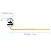 iFealClear 2-Pack Toilet Handle Kit, Universal Front-Mount Flush Lever Replacement, Solid Brass Trip Lever (Chrome)