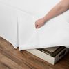 Spacemaker Extra-Long 21" Drop Length Bed Skirt, King, White