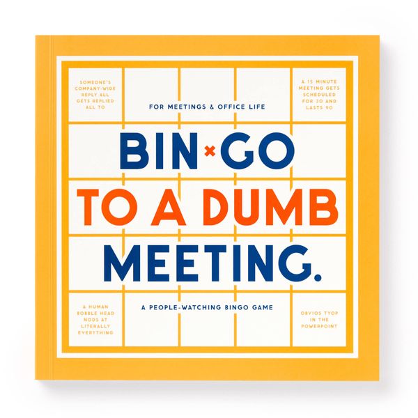 Brass Monkey Bin-go to A Dumb Meeting – Game Book with Perforated People-Watching Bingo Cards for Office Meetings and Cubicle Life