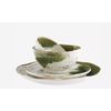 Green & White Stoneware Bowl