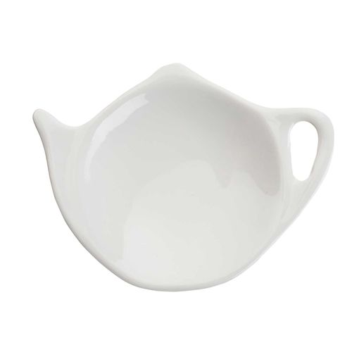 TableCraft White Melamine Tea Bag Rest Set – Set of 4, 4 x 3 x 0.75 Inches, Durable, Dishwasher Safe Tea Bag Holders for Used Tea Bags, Spoons, or Small Accessories, Easy to Clean