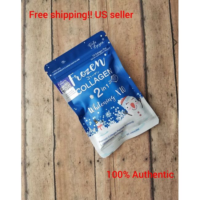 Frozen Collagen Whitening X10 Gluta 2in1 Glutathione Acne Reduce 60 Capsule