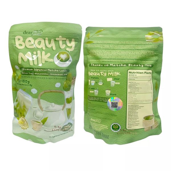 Dear Face Beauty Milk Matcha Latte 2 packs