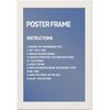 White Maxi Poster Frame,Size 61cm x 91.5cm, (36 X 24Inch)