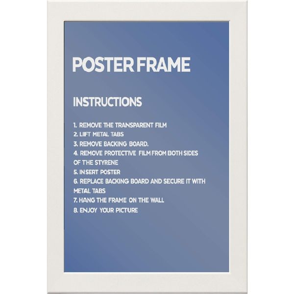 White Maxi Poster Frame,Size 61cm x 91.5cm, (36 X 24Inch)