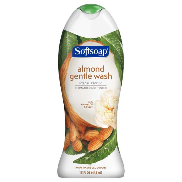 Softsoap Hypoallergenic Almond Gentle Body Wash, 15 FL OZ Bottle