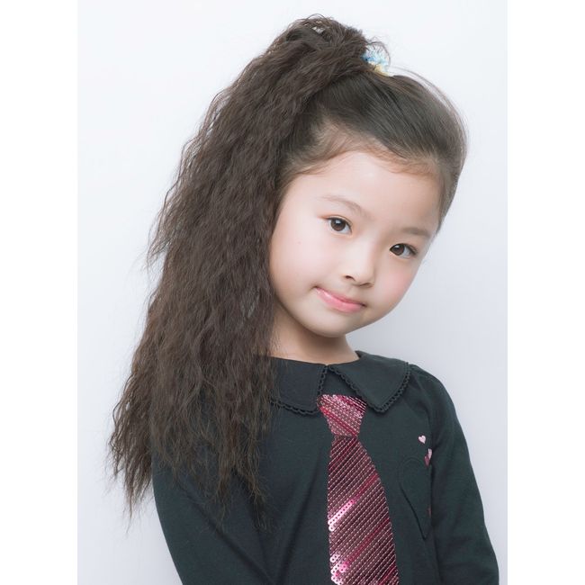 Priscilla GVS-01 Girl's Scrunchy Wig Heat Resistant TNC Natural Color