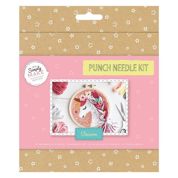 Simply Make - Punch Needle Craft Kit Set - Unicorn