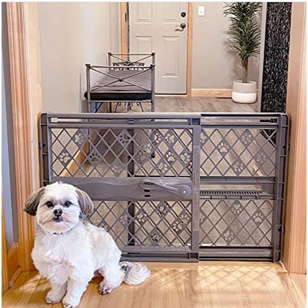 MYPET North States Paws Portable Pet Gate  Fieldstone 26-40", 23" H