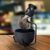 KIKC Handmade Shaving Brush - 100% Pure Badger Hair and Black Wooden Handle, can be used with Safety Razor, Straight razor, Barber Salon tool.