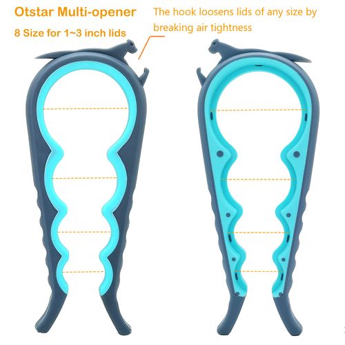 Otstar Latest Jar Opener for Seniors with Arthritis, Weak Hands, Multi-function Bottle Opener with Non Slip Rubber Jar Opener Gripper Pad and Corkscrew Wine Opener