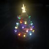 7.5 in ceramic light up Christmas tree With 2 Light Settings 4 Hour Timer Option