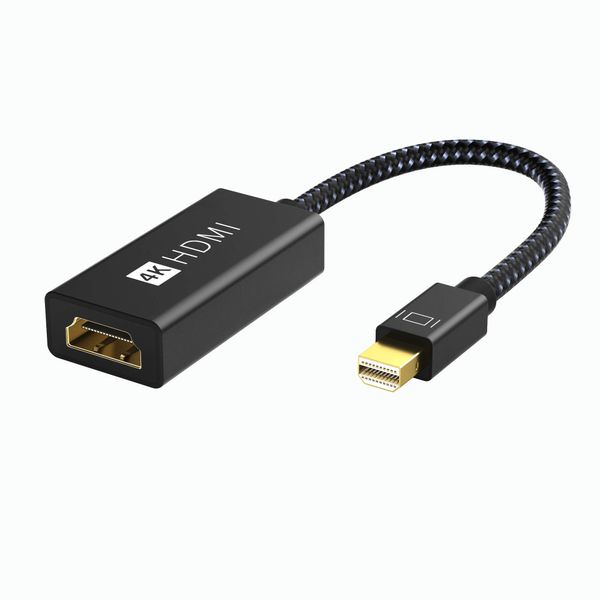 iVANKY Mini DisplayPort to HDMI Adapter (4K@60Hz/20cm) Thunderbolt to HDMI, Compatible with Apple Mac, MacBook Air/Pro, iMac, Surface Pro/Dock, Minidisplay Mini Displayport, HDMI/Mini DP HDMI