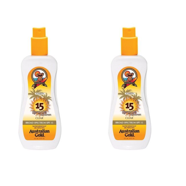 Australian Gold Spf#15 Spray Gel Ultimate Hydration 8 Ounce (235ml) (2 Pack)