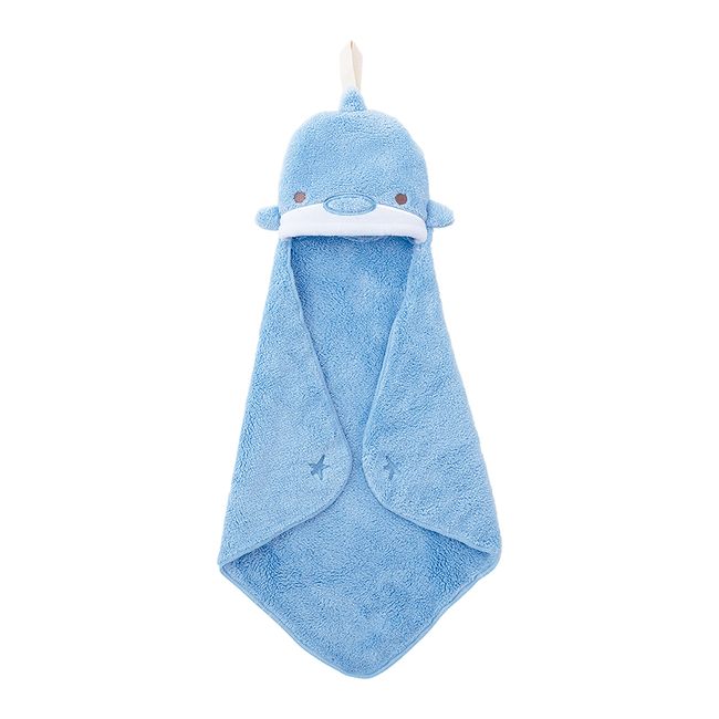 Libuhahato 17814-61 Pocket Towel, Animal Pucking Towel, Dolphin (Total Length: Approx. 11.8 inches (30 cm), Absorbent, Quick Drying, Soft