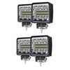 4 pcs 108w Square Led Work Combo Beam Round Lights Compatible with John Deere Valtra Tractor