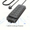 10-Outlet Flat Plug Power Strip with 6 USB Ports (2 USB-C)