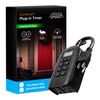 myTouchSmart Outlet Timer, Dual Plug-in Digital Timer Outlet, Simple Programmable Outlet Timer, Indoor/Oudoor Custom Smart Plug Timer, Weather Resistant, Seasonal Light Timer, Black, 1 Pack, 33862