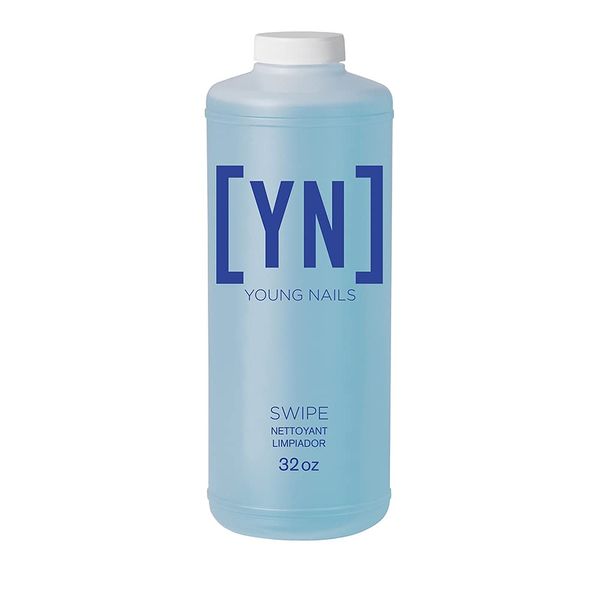 Young Nails Nail Swipe- Nail Dehydrator, Primer for Gel & Acrylic, Nail Prep Cleansing, Oil/Dust Remover for Gel Nail Polish, Acrylic Powder, 32 fl oz