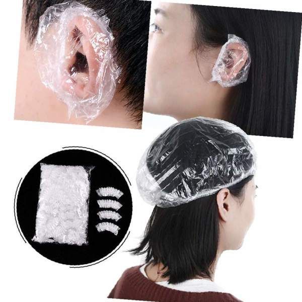 Vinyl disposable earmuffs dyed 100p hair hair cap ear cap