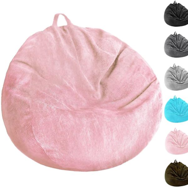 Kisoy Bean Bag Chair Cover (No Filler) Stuffed Animal Storage Bean Bag Cover Pet