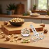 Silver Nuts Pistachio Sheller Opener Kitchen Tools Stainless Steel Nutcracker Multi-Function Walnut Pine Sheller Opener Home Specialty Tools Gadgets
