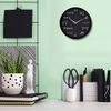 Bernhard Products Math Wall Clock Black 12 Inch Silent Non-Ticking Unique Gift