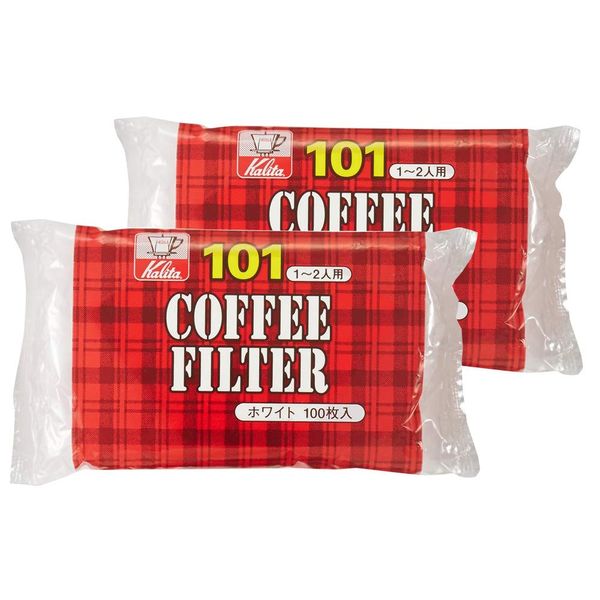 [Amazon.co.jp Exclusive] Carita Coffee Filters, White, For 1 to 2 People, NK101 Filter Paper, Set of 2 x 100 Sheets