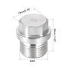 sourcing map M20 X 1.5 Male Outer Hex Head Plug - 304 Stainless Steel Solid Thread Corrosion Resistant Bung Plug Pipe Fitting 3Pcs