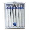 Elegant Long White on White Lace Candles
