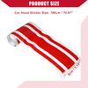 Hihaha Hood Stripe Pattern Sticker/Outer for Car/Durable / 1 Pcs Red