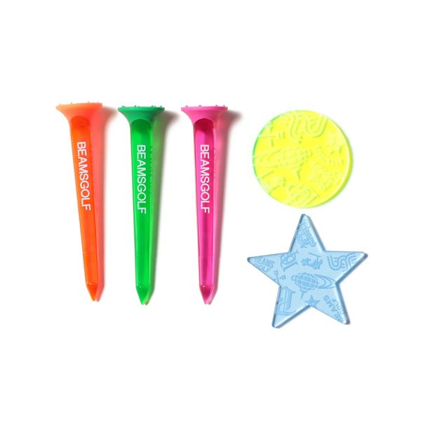 Beams Golf S/S TEE Neon Color Tee & Marker Set, Set