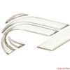 Fisher Boat Raised Emblem Decals | Silver / White Vinyl Sticker (Pair)