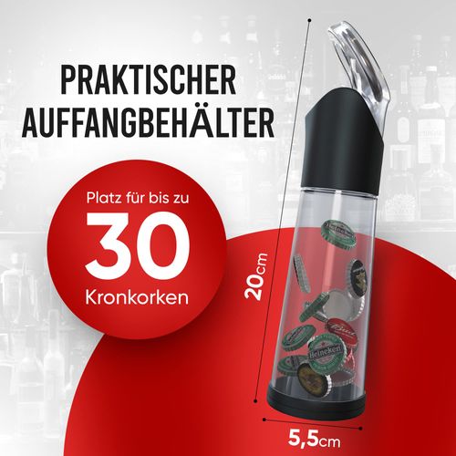 wortek Bottle Opener with Collection Container - Drinks Opener Beer Opener Beer Bottle Opener Camping Accessories - Father's Day Gift for Dad Gift Father's Day Gifts for Men Father's Day Gift Men