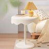 Sariny Side Table, Bed Table, Round Shape, Living Side Table, Coffee Table, Stylish, Cute, Easy Assembly, Night Table (Khaki)