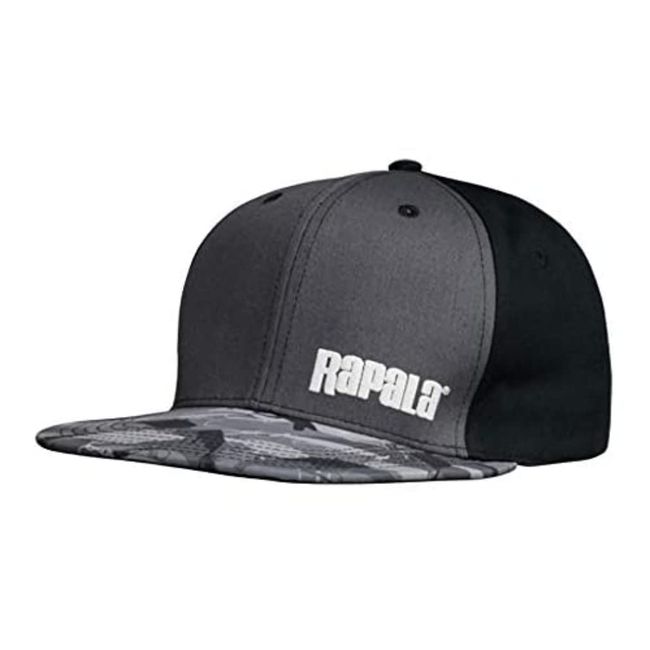 Rapala Lure Camo Flat Brim Cap RLCCFB #Gray/Lure Camo