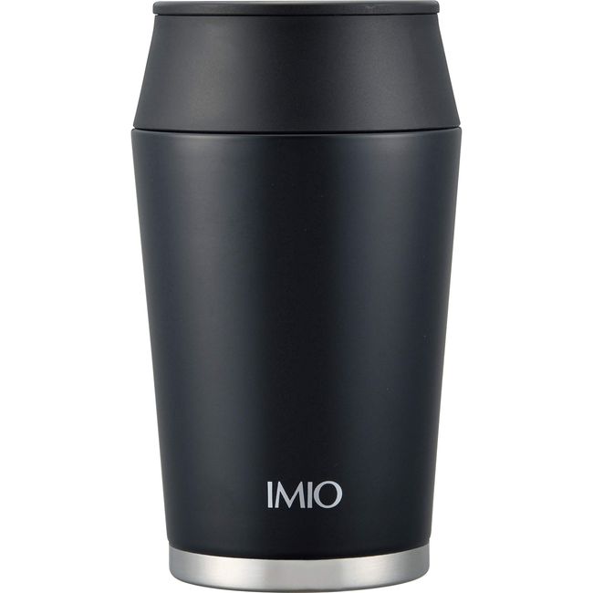 Wahei Freiz IM-0017 Black Tumbler, 8.5 fl oz (240 ml), Vacuum Insulated Construction, Hot and Cold Retention, Imio