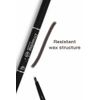 Long Lasting Waterproof Eyebrow Pencil Double Sided Shimmer (Black)