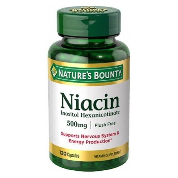 Niacin Flush Free 500 mg 24 X 120 Caps By Nature's Bounty