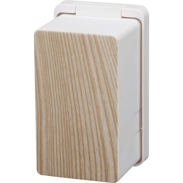 Yamazaki Outlet Guard, White, Approx. W 2.8 x D 2.4 x H 4.7 inches (7 x 6 x 12 cm), Woody Outlet Cover, Full Coverage, Tamper Prevention, Dust Repellent 3411