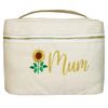 Sunflower Mum Travel Wash Makeup Accessory Bag